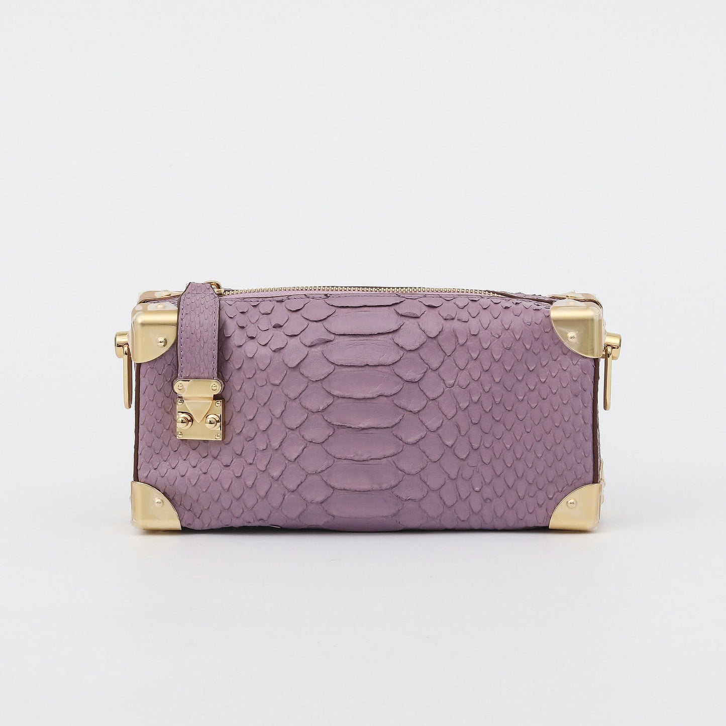 2025New Python Skin Women's Bag Genuine Leather Soft Box Bag High-end Feel Single Shoulder Crossbody Bag Women's Underarm Small Square Bag