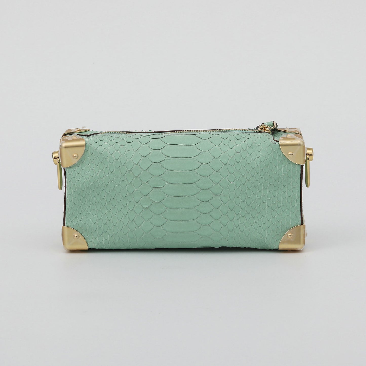 2025New Python Skin Women's Bag Genuine Leather Soft Box Bag High-end Feel Single Shoulder Crossbody Bag Women's Underarm Small Square Bag