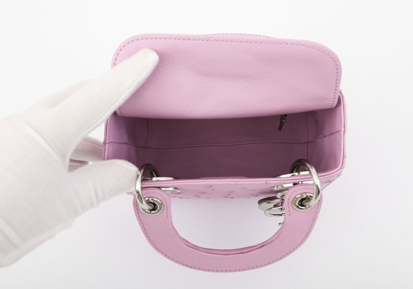 Premium 2025 Ostrich Leather Lady Dior Bag Handbag