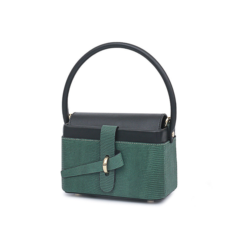 2025 Lizard Skin Women's Basket Bag Retro Luxury Box Shoulder Bag
