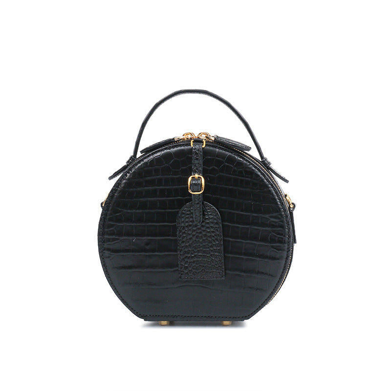 2025 Trendy High End Siamese Crocodile Leather Small Circle Bag