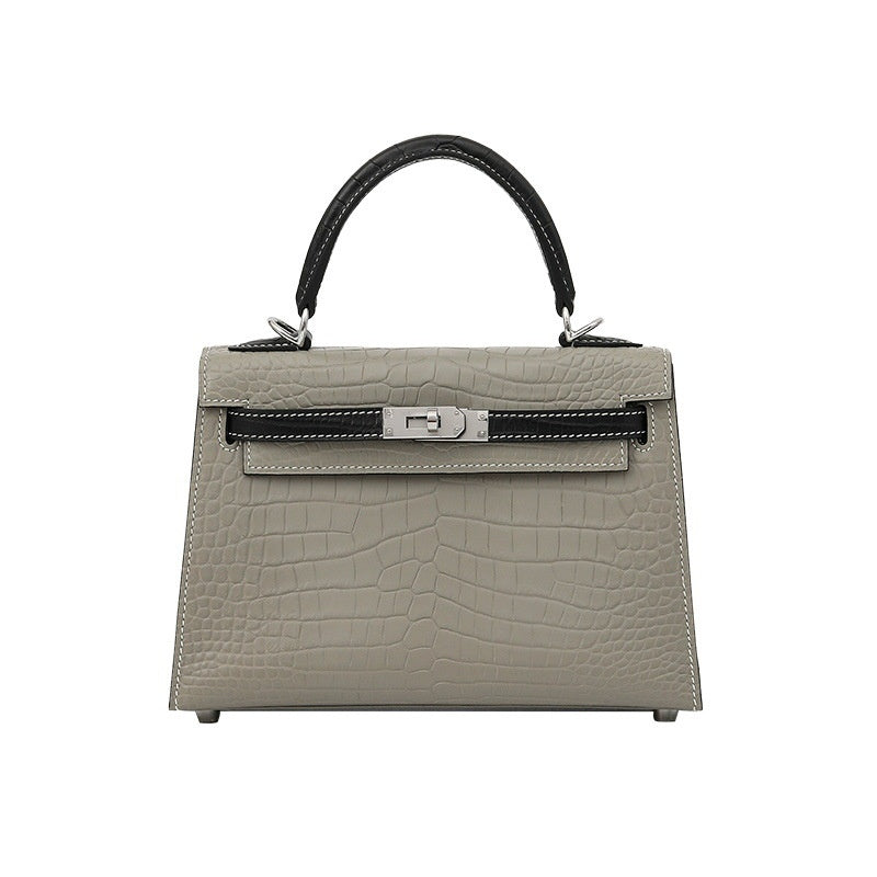 Elegant 2025 Siamese Crocodile Leather Kelly II Handbag for Women