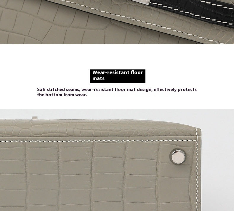Elegant 2025 Siamese Crocodile Leather Kelly II Handbag for Women