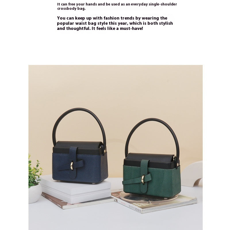 2025 Lizard Skin Women's Basket Bag Retro Luxury Box Shoulder Bag