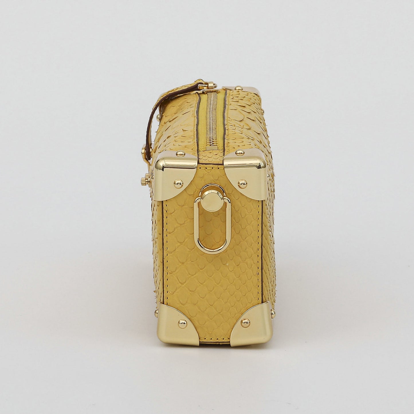 2025New Python Skin Women's Bag Genuine Leather Soft Box Bag High-end Feel Single Shoulder Crossbody Bag Women's Underarm Small Square Bag