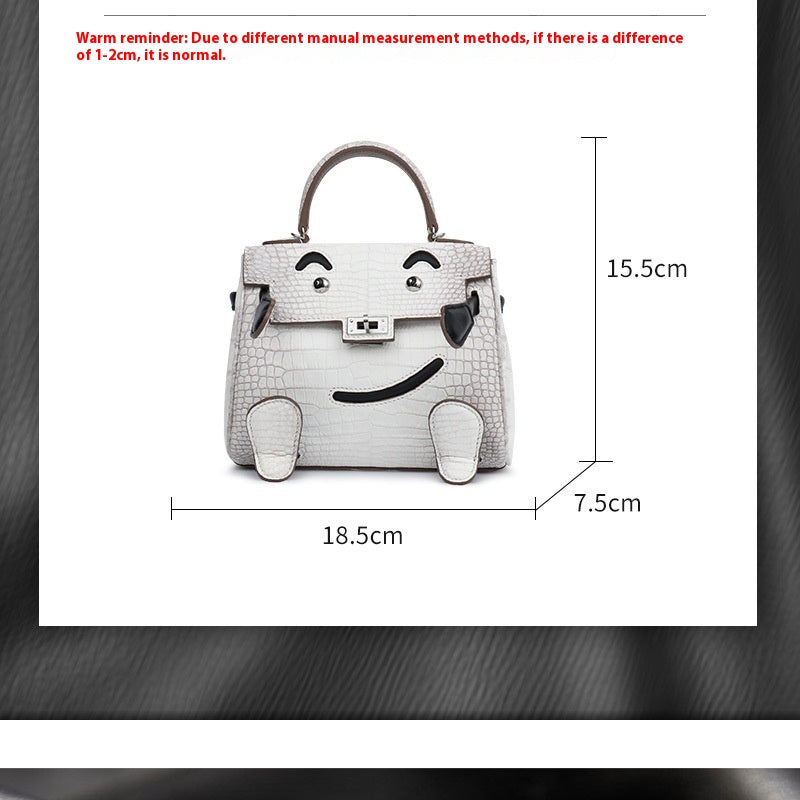 2025 New Smile Millennium Kelly Crocodile Himalayan White Handcrafted Crossbody Bag