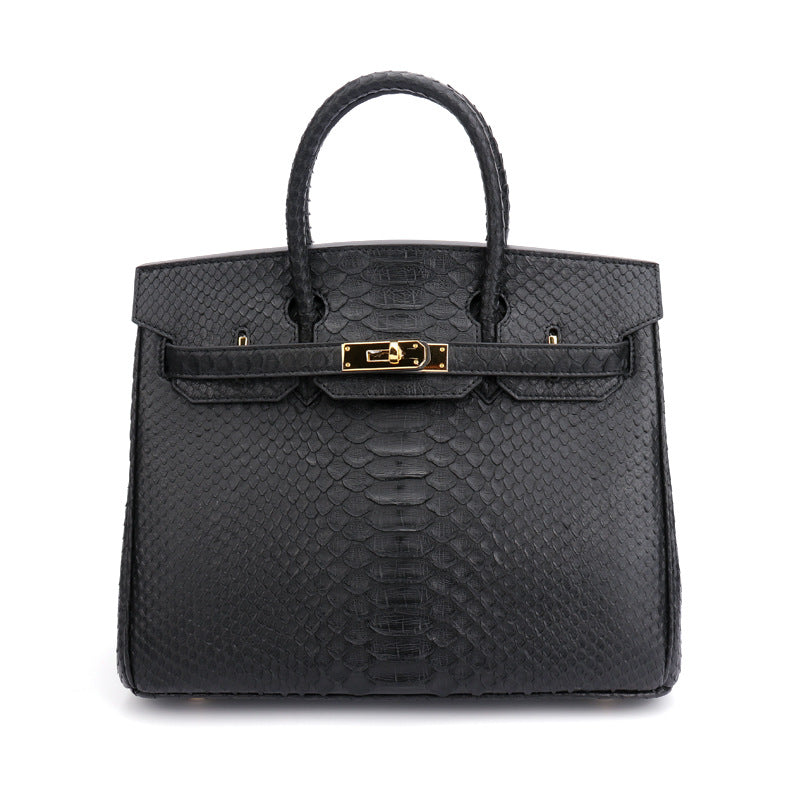 2025 Luxury Python Leather Birkin 30 Tote – Genuine Leather Designer Handbag for Women, Fashionable Casual Chic Top Handle Bag