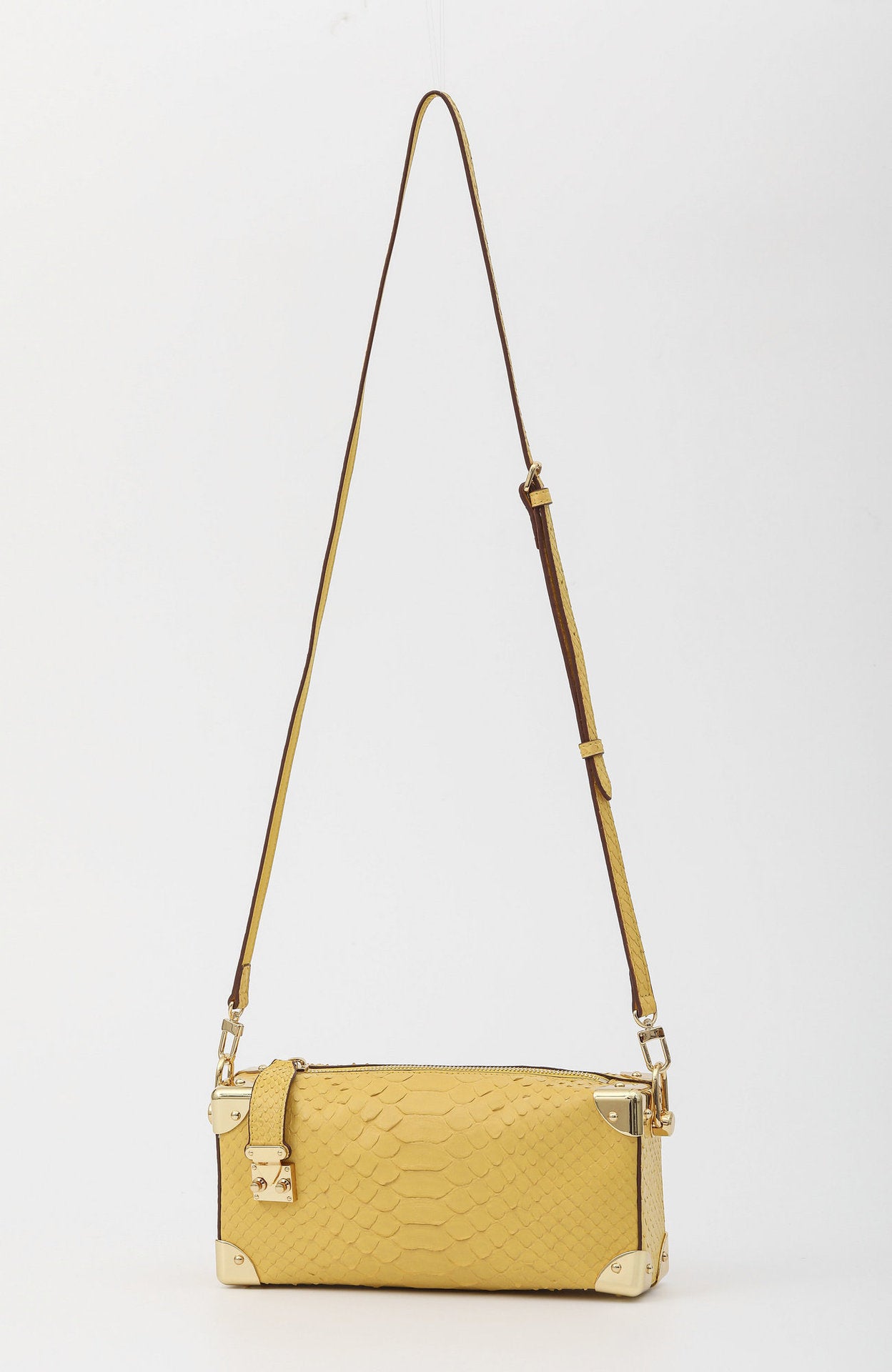 2025New Python Skin Women's Bag Genuine Leather Soft Box Bag High-end Feel Single Shoulder Crossbody Bag Women's Underarm Small Square Bag