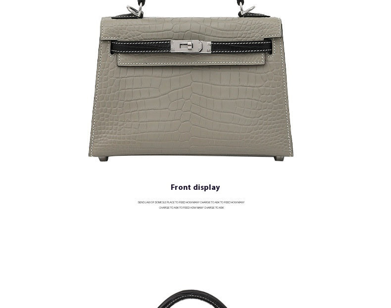 Elegant 2025 Siamese Crocodile Leather Kelly II Handbag for Women