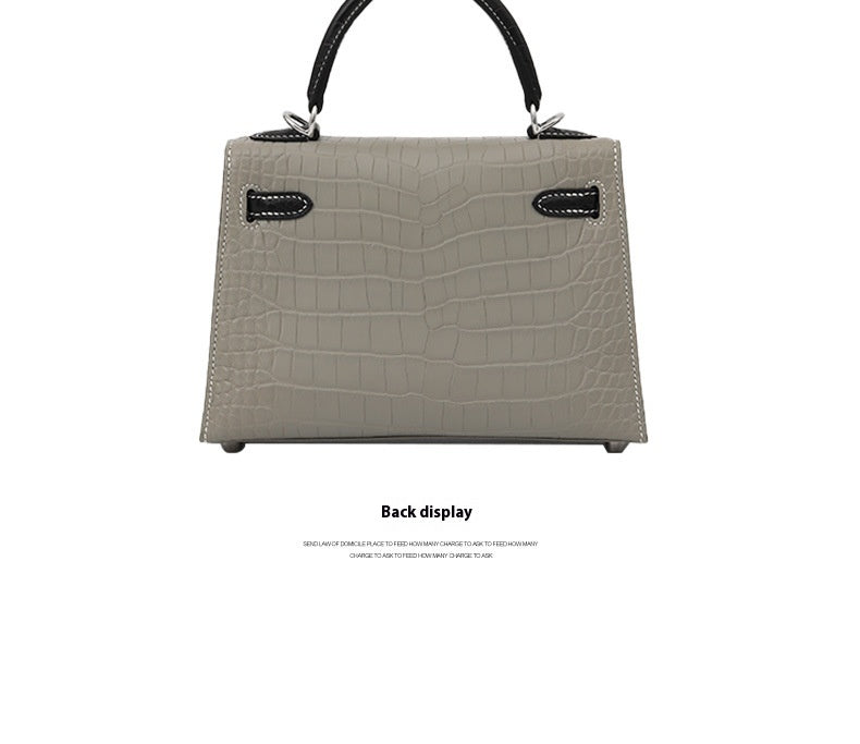 Elegant 2025 Siamese Crocodile Leather Kelly II Handbag for Women