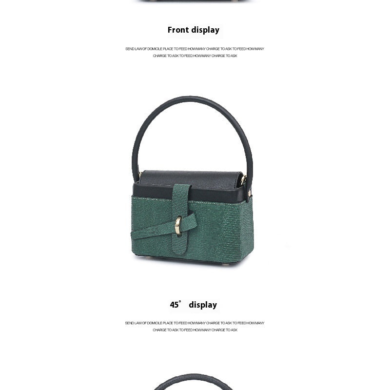 2025 Lizard Skin Women's Basket Bag Retro Luxury Box Shoulder Bag