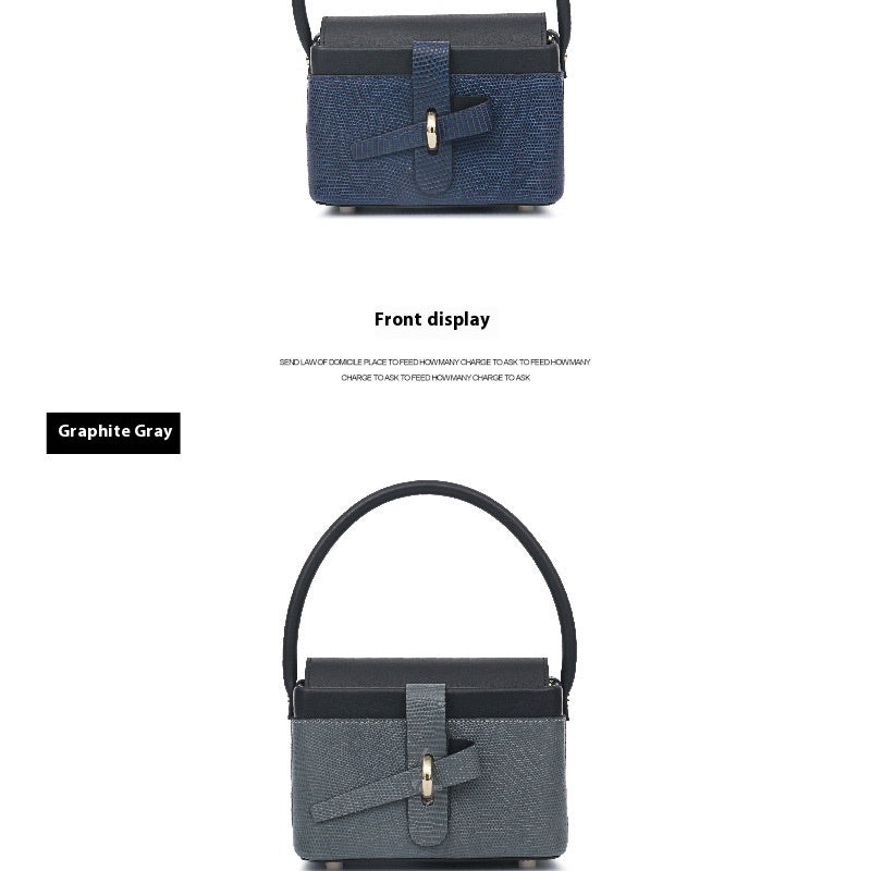 2025 Lizard Skin Women's Basket Bag Retro Luxury Box Shoulder Bag
