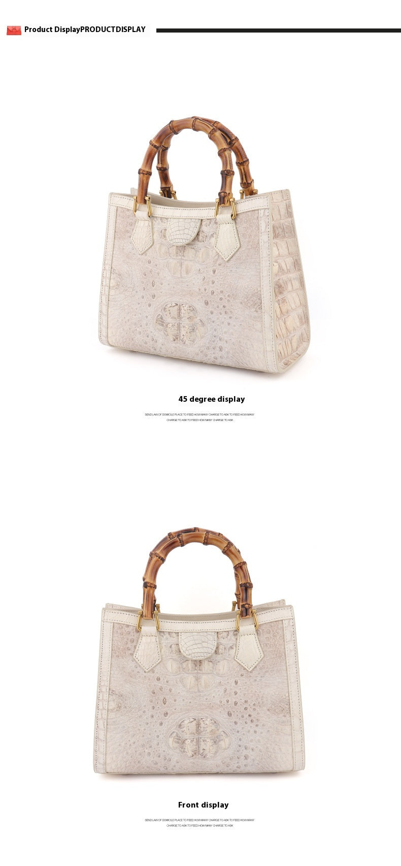 Himalayan White Women's Bamboo Joint Handbag