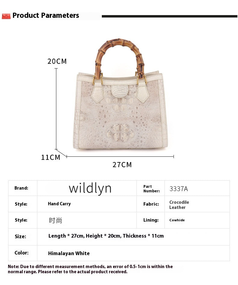 Himalayan White Women's Bamboo Joint Handbag