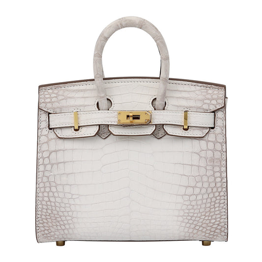 Luxurious 2025 Crocodile Belly Leather Handbag BK20 Platinum Tote Elegant Large Size
