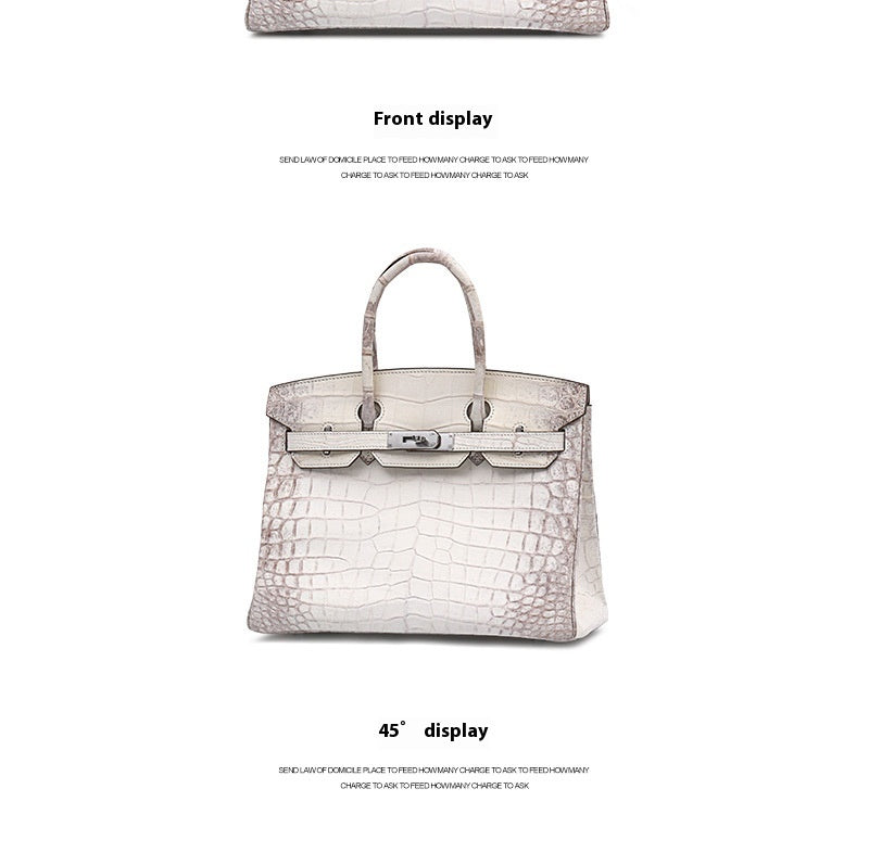 Handmade Limited Himalayan Crocodile Tote 30cm