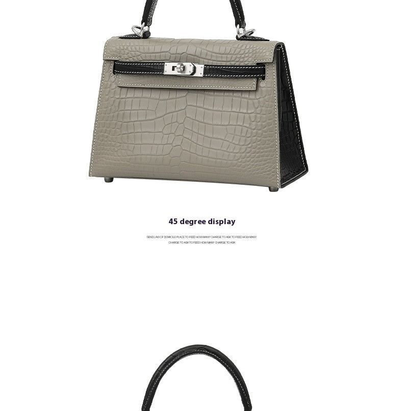 Elegant 2025 Siamese Crocodile Leather Kelly II Handbag for Women