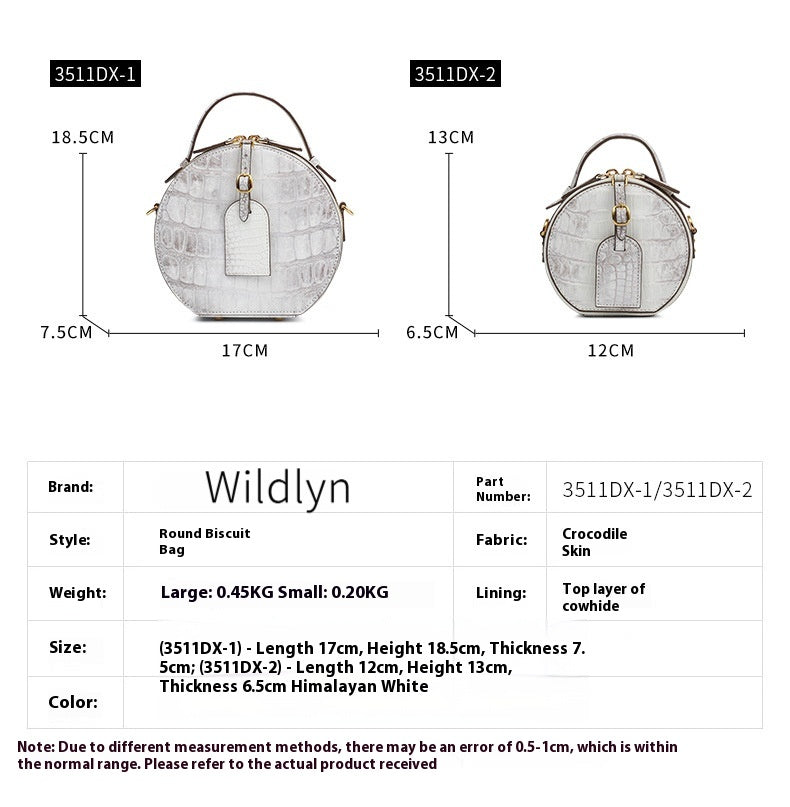 2025 New Himalayan Crocodile Leather Lady Bag Chic Small Tote