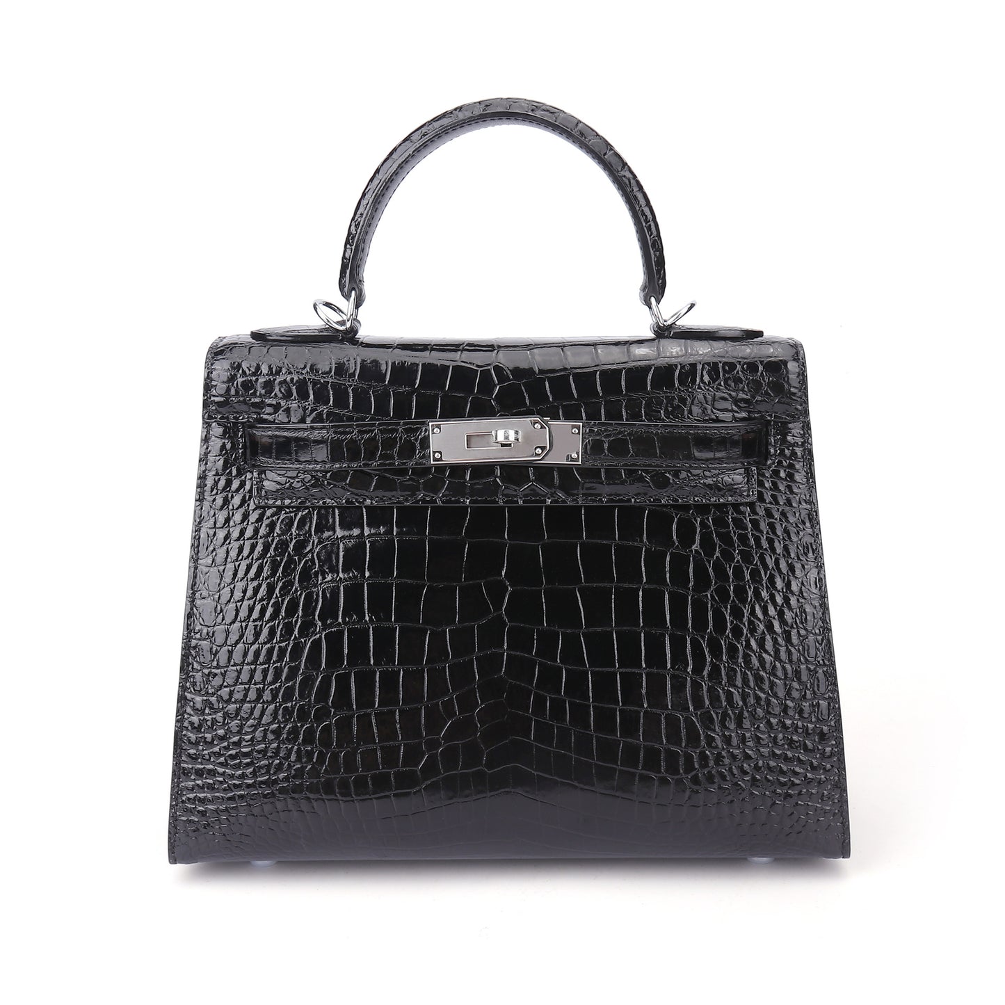 2025 New Thai Siamese Crocodile Skin Handbag Chic Womens Kelly Bag