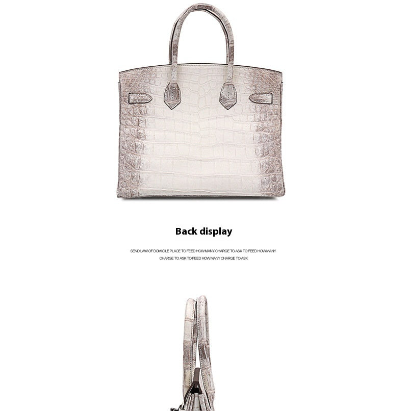 Handmade Limited Himalayan Crocodile Tote 30cm