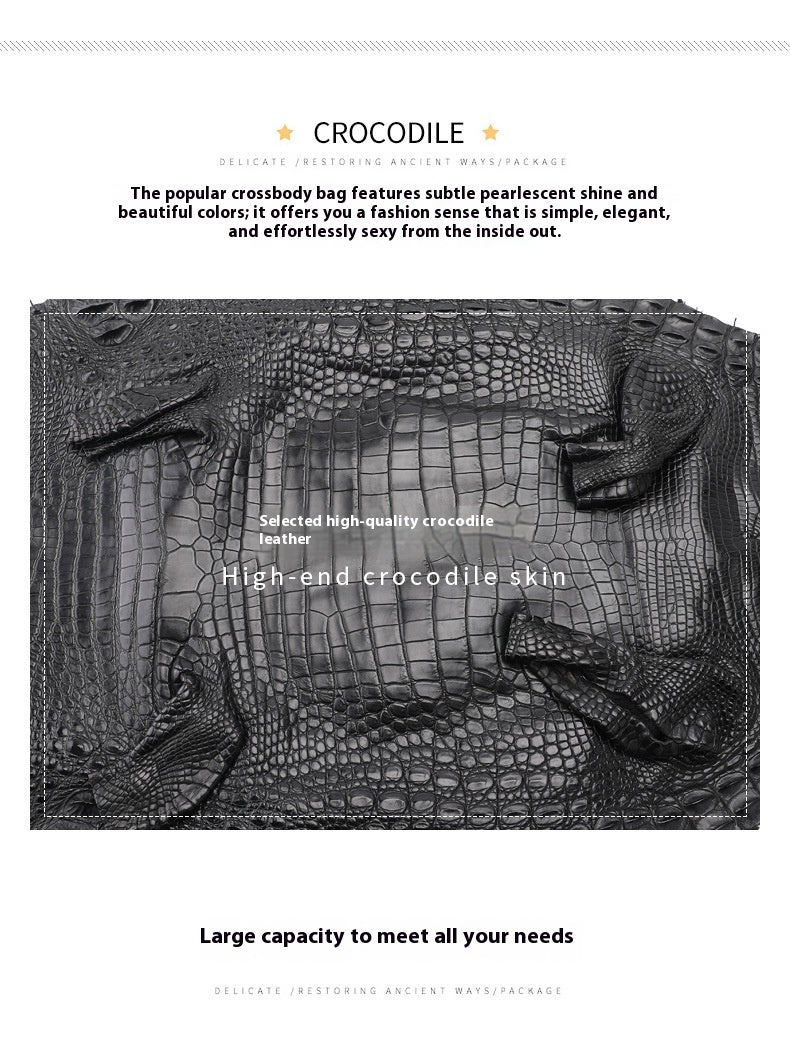 2025 New Himalayan Crocodile Leather Lady Bag Chic Small Tote