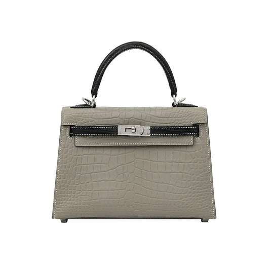 Elegant 2025 Siamese Crocodile Leather Kelly II Handbag for Women