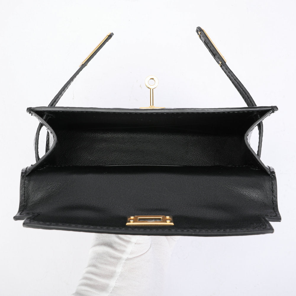 19cm Kelly II Siamese Crocodile Belly Women's Handbag