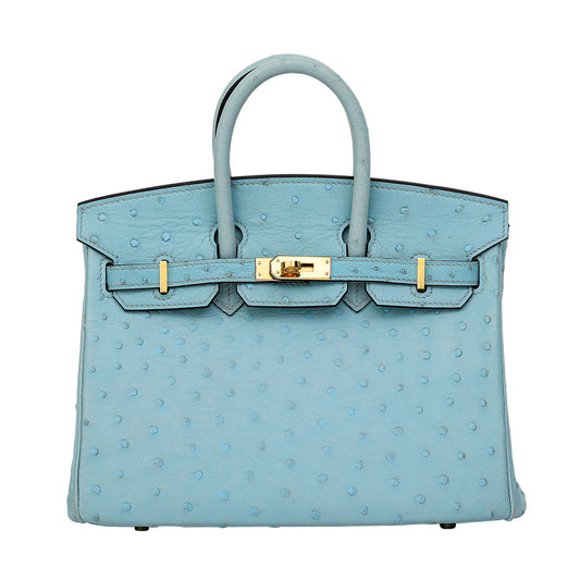 South African Ostrich Leather Platinum Handbag 2025 Trendy Lady Tote