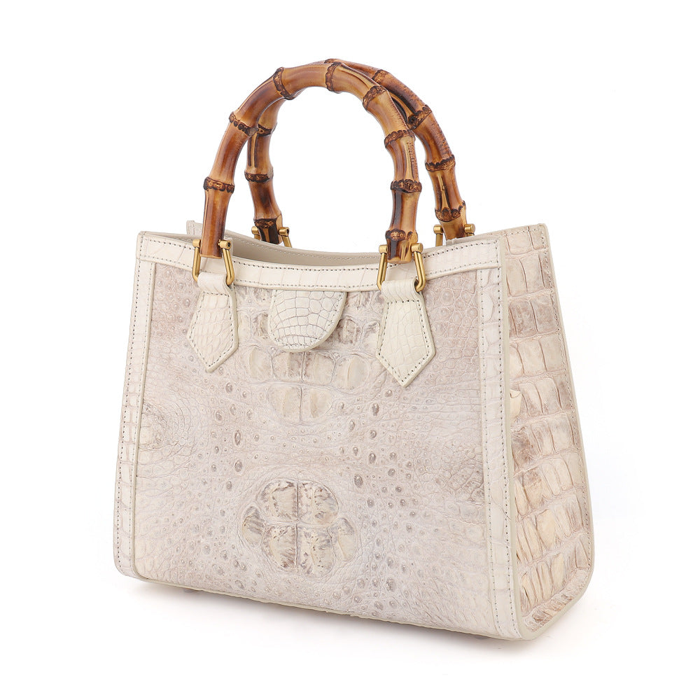 Himalayan White Women's Bamboo Joint Handbag