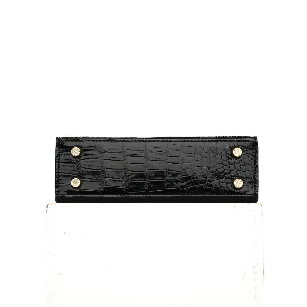 19cm Kelly II Siamese Crocodile Belly Women's Handbag