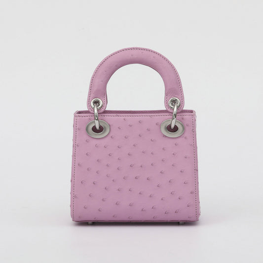 Premium 2025 Ostrich Leather Lady Dior Bag Handbag