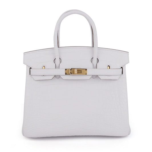 2025 New Matte Crocodile Leather Handbag Hand-Sewn Wax Thread ThirtyThat's allInspired Platinum Bag for Women