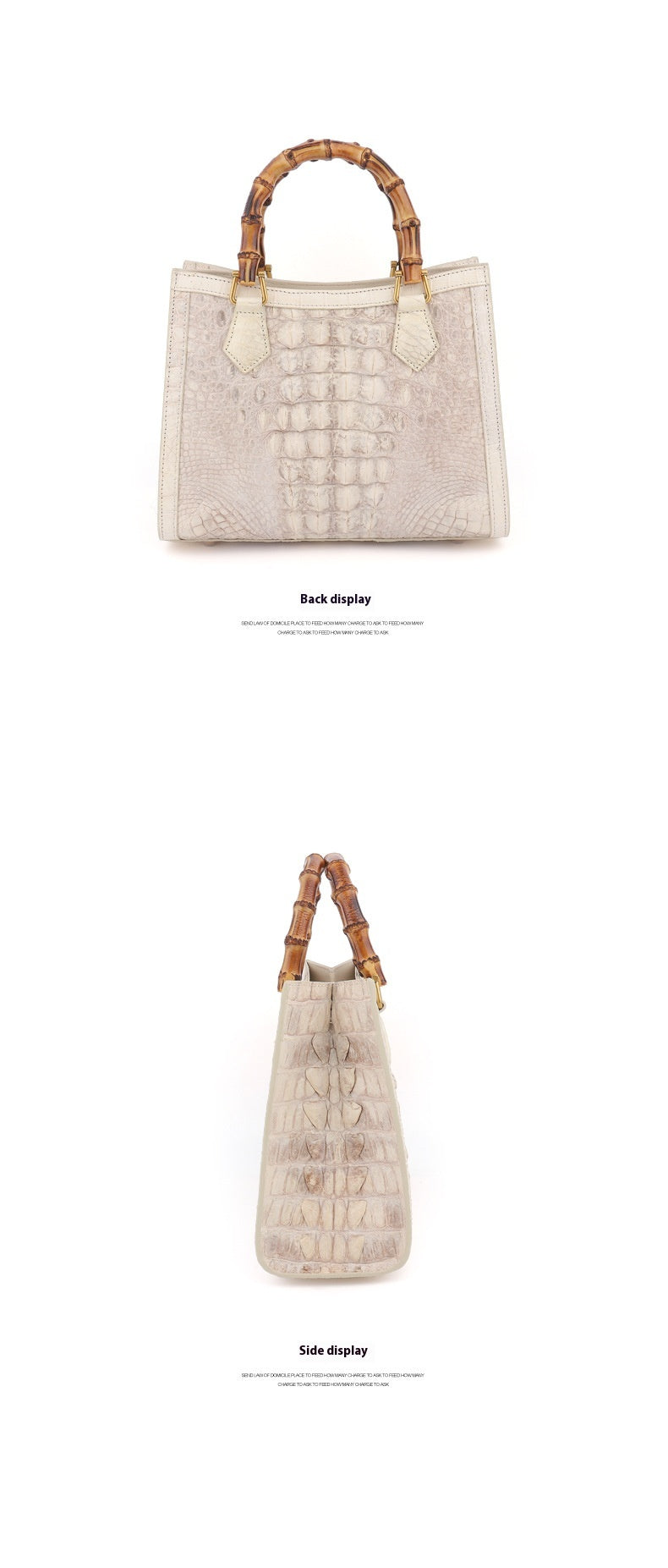 Himalayan White Women's Bamboo Joint Handbag