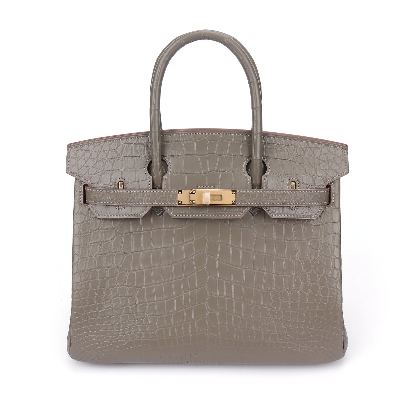 2025 New Matte Crocodile Leather Handbag Hand-Sewn Wax Thread ThirtyThat's allInspired Platinum Bag for Women