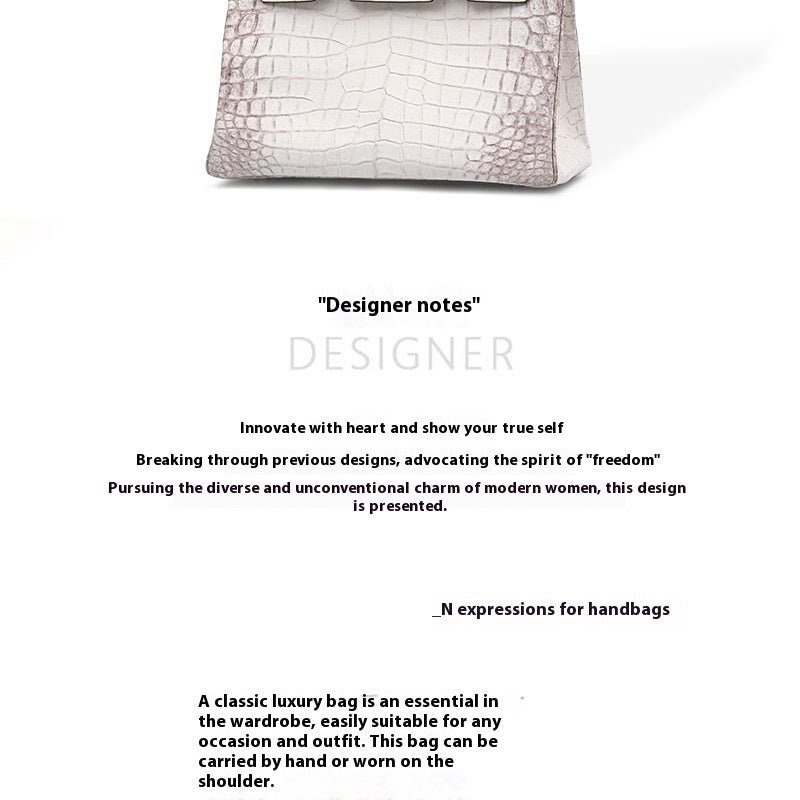 Handmade Limited Himalayan Crocodile Tote 30cm