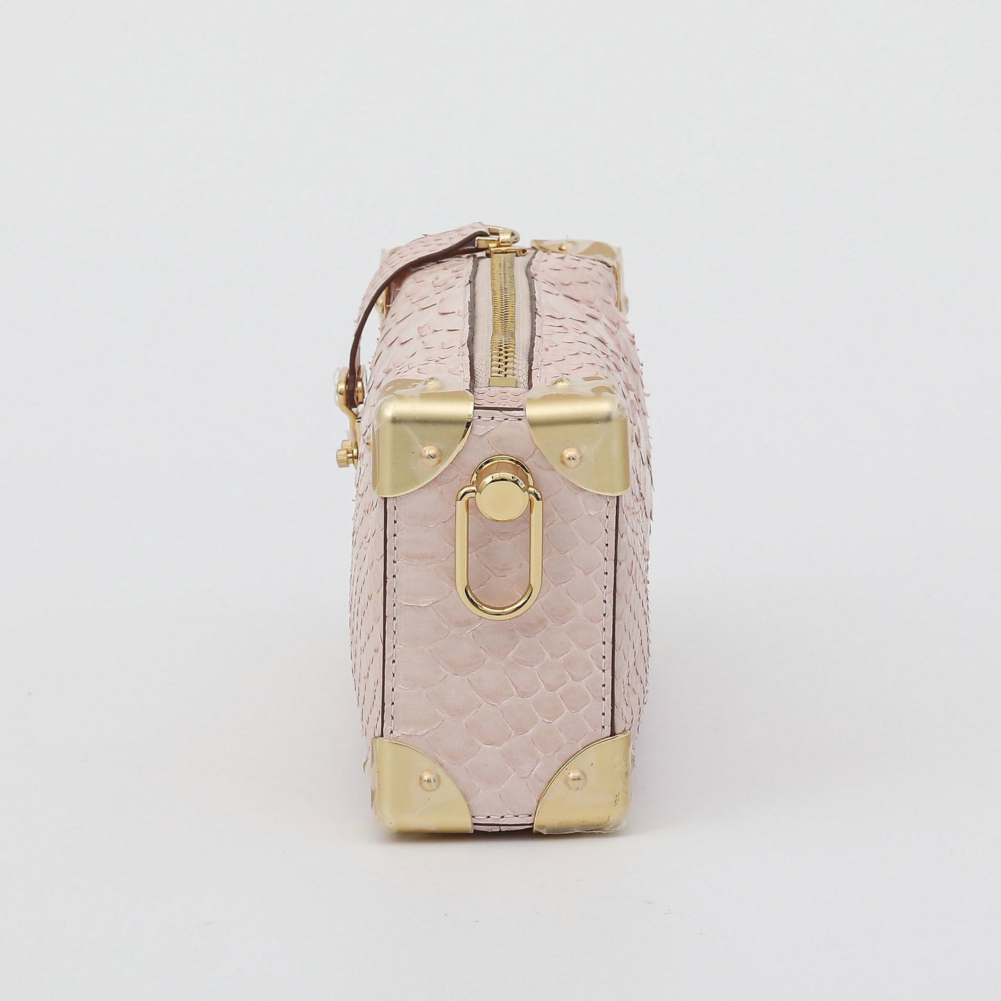 2025New Python Skin Women's Bag Genuine Leather Soft Box Bag High-end Feel Single Shoulder Crossbody Bag Women's Underarm Small Square Bag