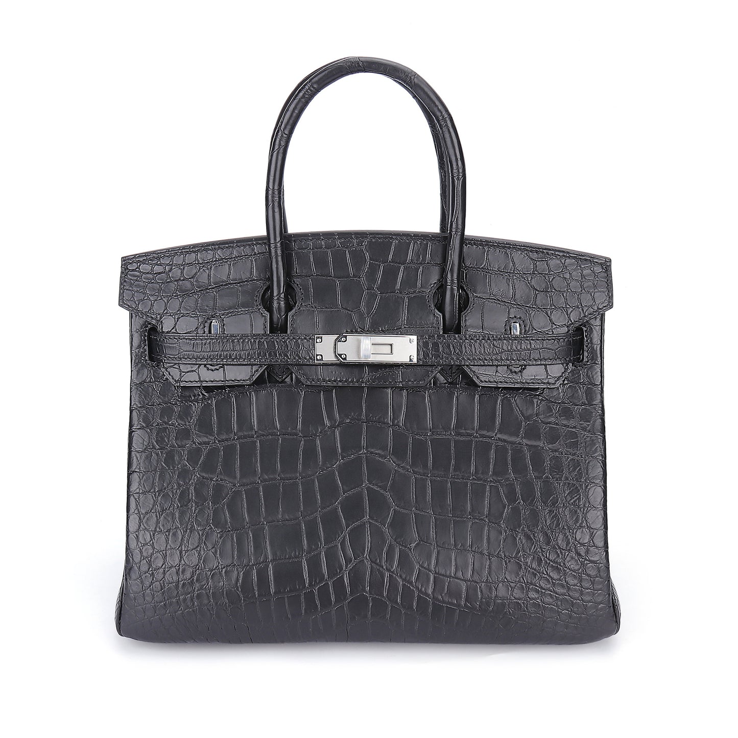 2025 New Matte Crocodile Leather Handbag Hand-Sewn Wax Thread ThirtyThat's allInspired Platinum Bag for Women