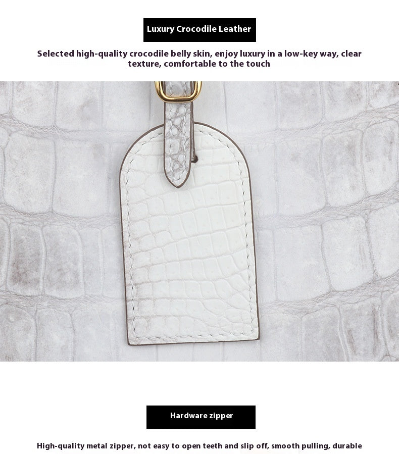 2025 New Himalayan Crocodile Leather Lady Bag Chic Small Tote