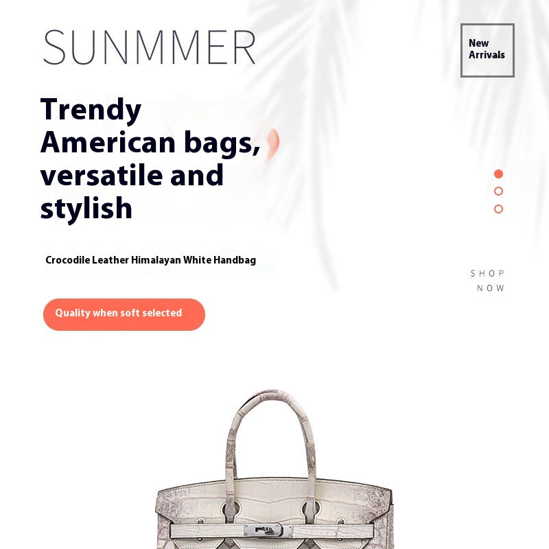 Handmade Limited Himalayan Crocodile Tote 30cm