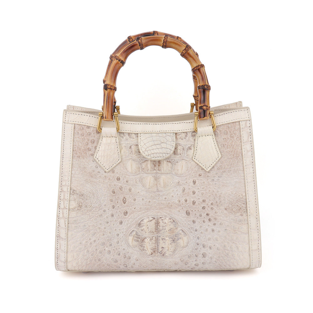Himalayan White Women's Bamboo Joint Handbag
