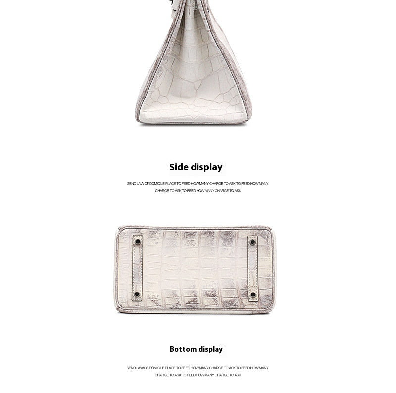 Handmade Limited Himalayan Crocodile Tote 30cm