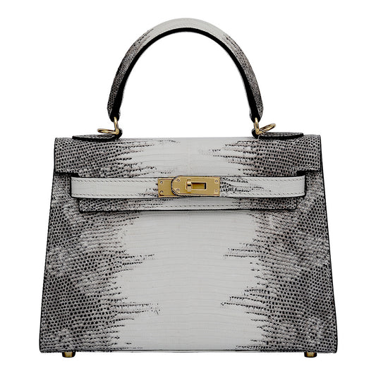 2025 Fashionable Lizard Skin Lady Crossbody Bag Small Genuine Leather