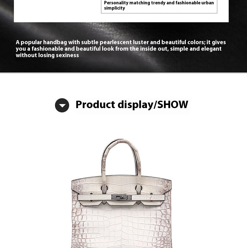 Handmade Limited Himalayan Crocodile Tote 30cm