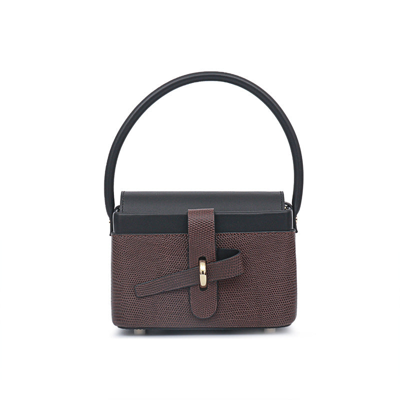 2025 Lizard Skin Women's Basket Bag Retro Luxury Box Shoulder Bag
