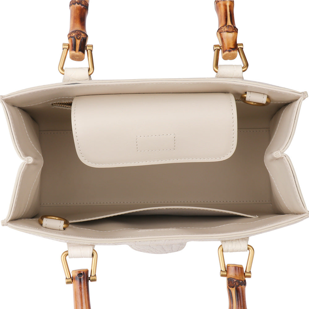 Himalayan White Women's Bamboo Joint Handbag
