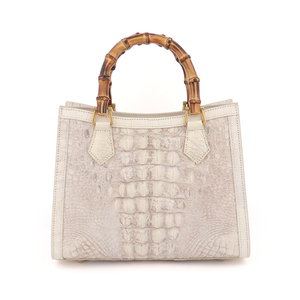 Himalayan White Women's Bamboo Joint Handbag