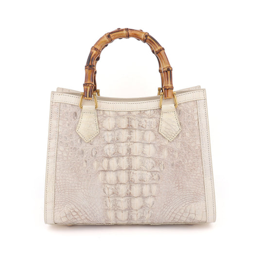 Himalayan White Women's Bamboo Joint Handbag