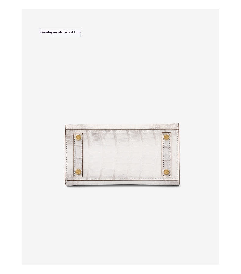 Luxurious 2025 Crocodile Belly Leather Handbag BK20 Platinum Tote Elegant Large Size