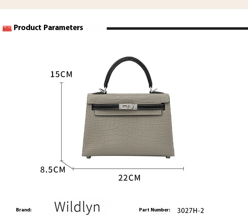 Elegant 2025 Siamese Crocodile Leather Kelly II Handbag for Women